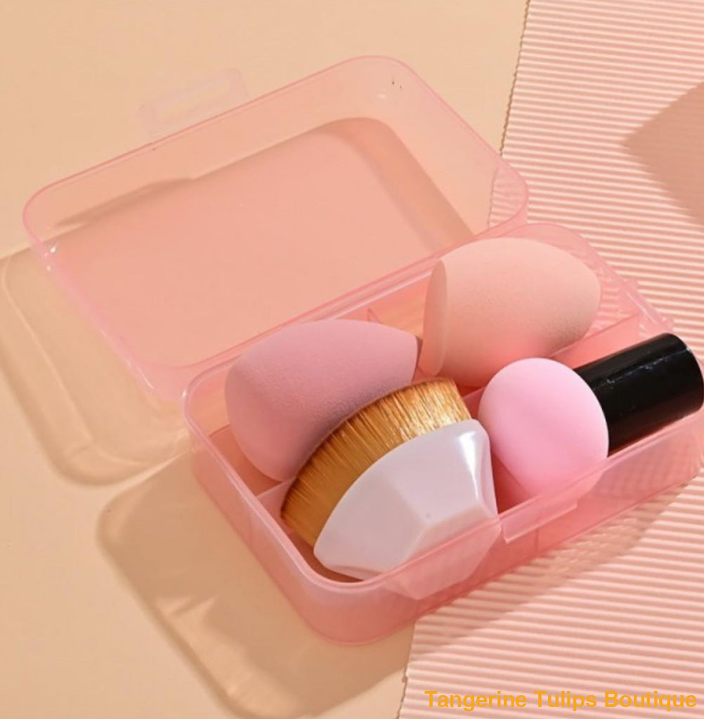 Blender And Brush Set Makeup Spinge Set