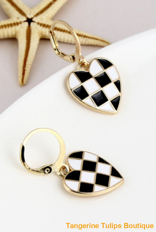 Checkered Earrings