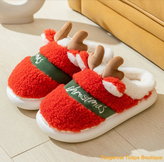 Christmas Reindeer Slippers