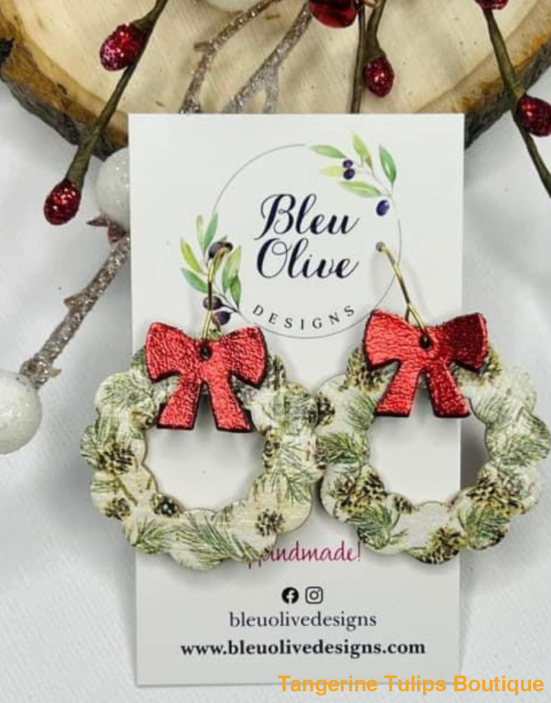 Christmas Wreath Earrings