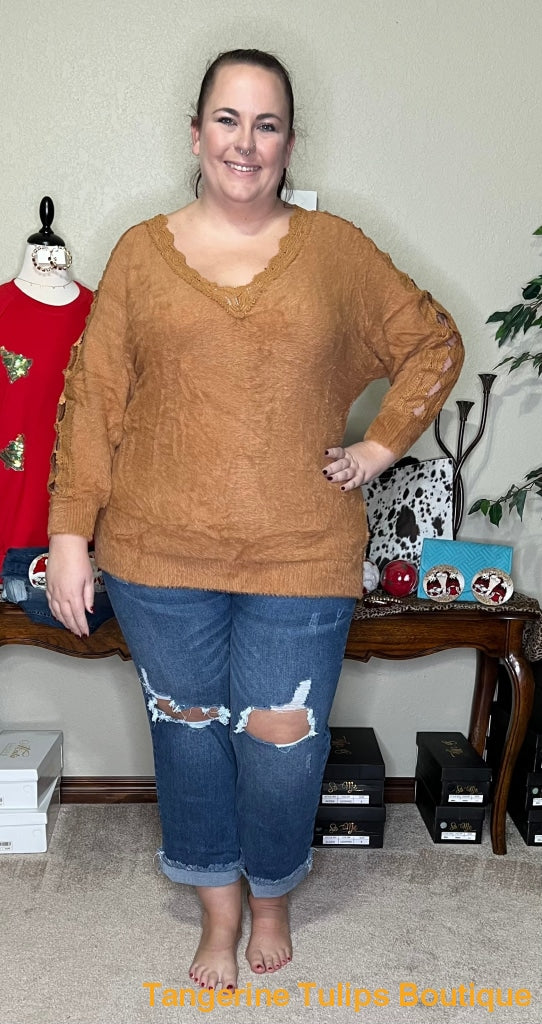 Cocoa Lace Plus Tops