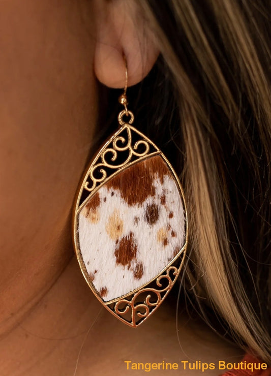 Cowhide Serenade Earrings