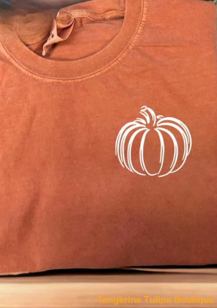 Fall Pumpkin Tee Plus Tops