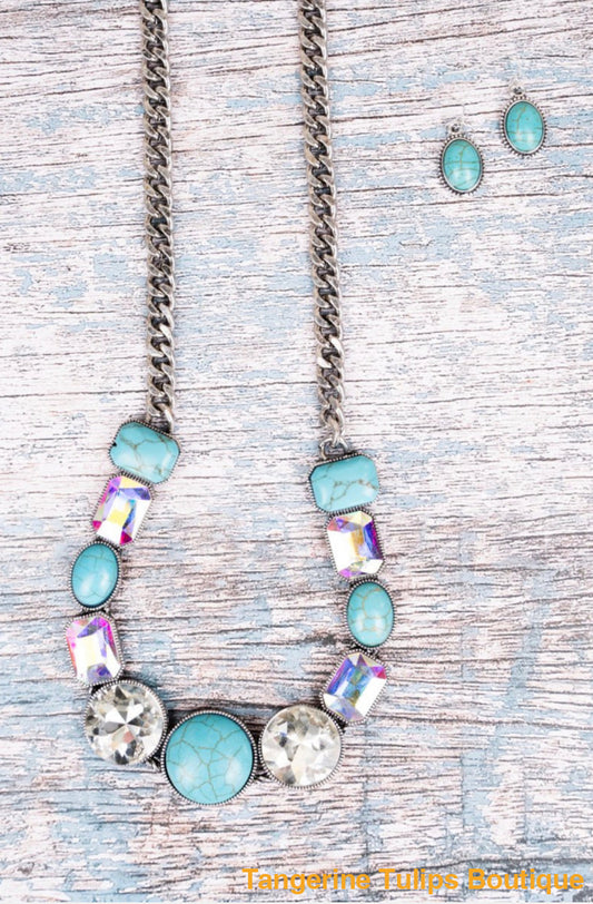 Lucky Turquoise Set Necklace Set