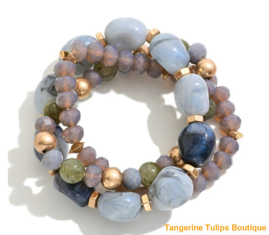 Natural Stone Set Bracelet