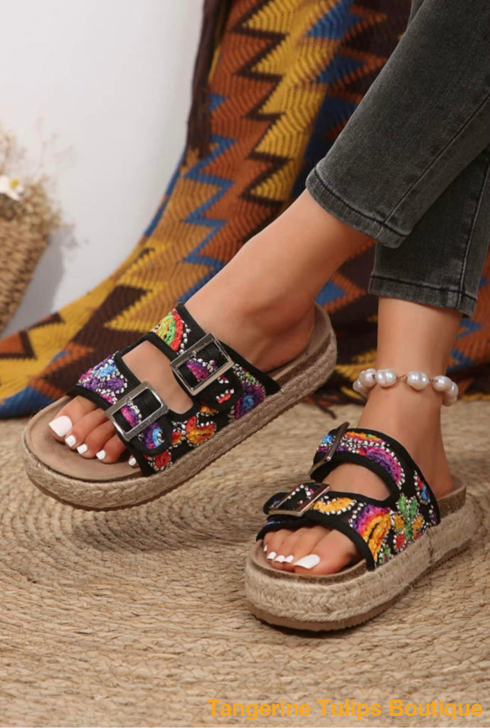 Paisley Slide Shoes