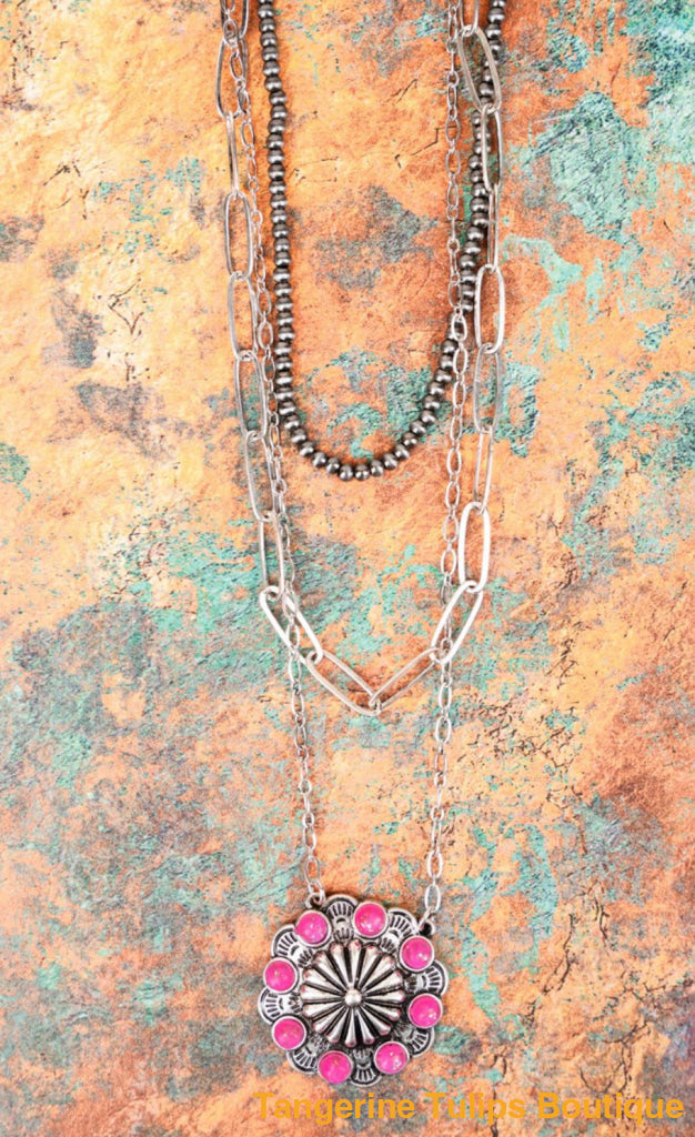 Pink Concho Necklaces