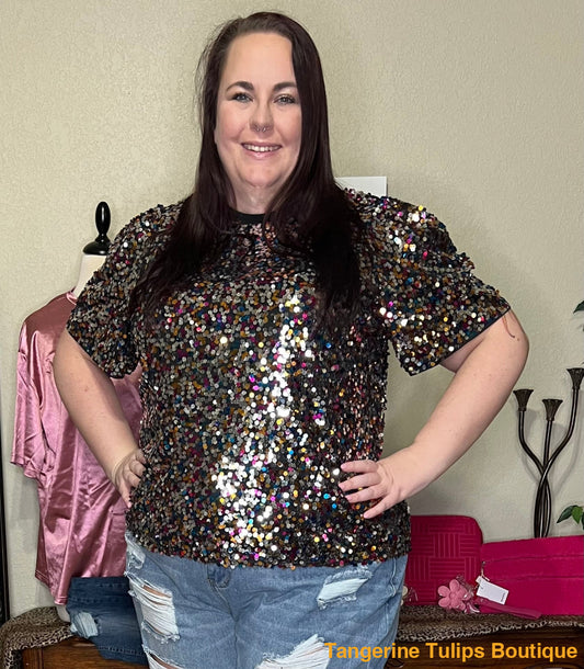 Rainbow Sparkle Plus Tops