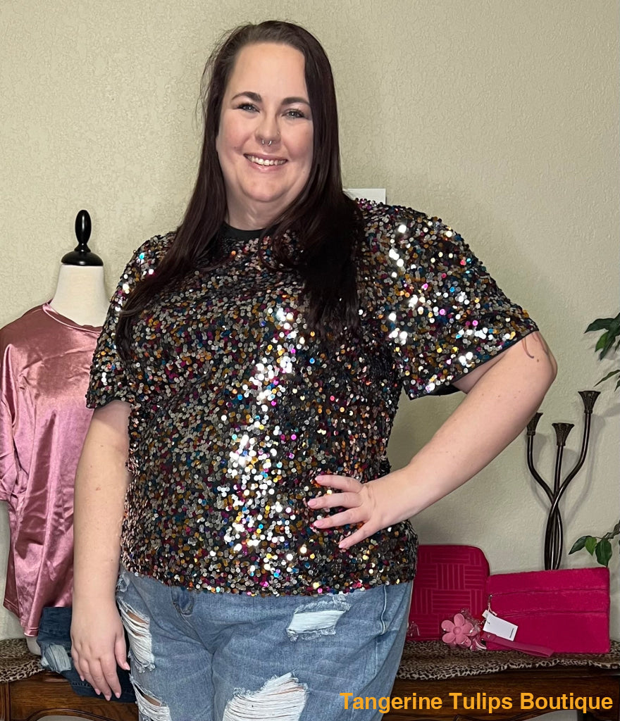 Rainbow Sparkle Plus Tops