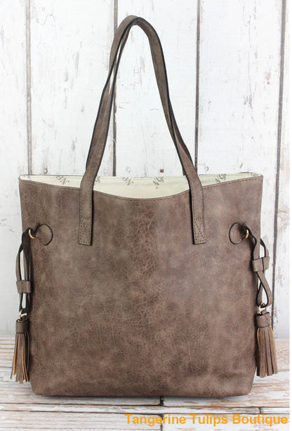 Side Tassel Tote Tote